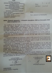 επιστροφή χρημάτων εφημεριών του 2009 και του 2010 στο νοσοκομείο νίκαιας