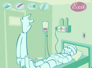 διαδραστικό παιχνίδι με θέμα την επίσκεψη σε νοσοκομείο