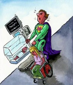 πατέρας ήρωας στο νοσοκομείο με άρρωστη σύζυγο και παιδί