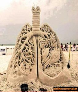 Άμμος γλυπτική θάλασσα πνεύμονας