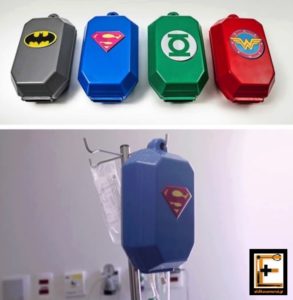 Χημειοθεραπεία σε κουτί κάλυμμα με υπερήρωες, batman, superman, green lantern, wonder woman